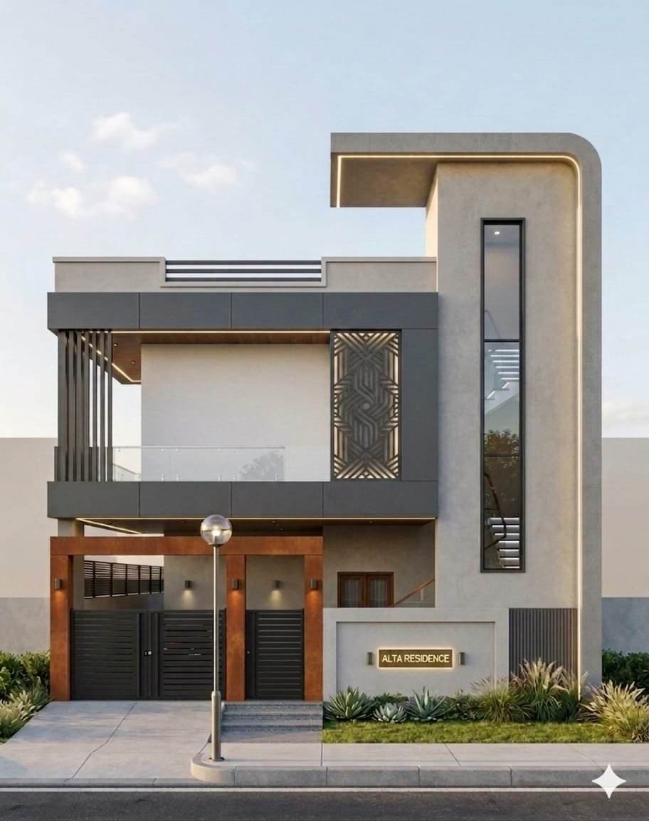 Contemporary Duplex Elevation